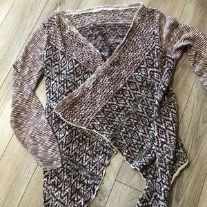 Hippie laundry small asymmetrical cardigan red